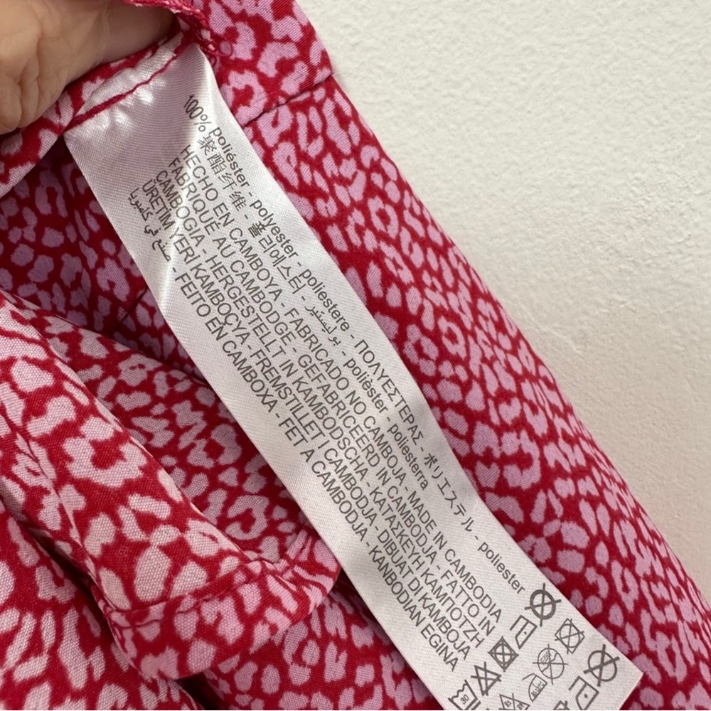 Zara Animal Print Midi Dress in Pink - Picture 6 of 6
